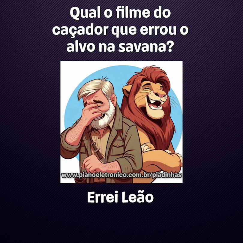 Qual o filme do caçador que errou o alvo na savana?

Errei Leão